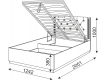 Кровать 1,2 с подъемным механизмом Тиффани М27