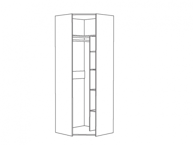 Шкаф для одежды угловой Амели 13.131 Шелковый камень