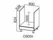 Стол-рабочий под плиту С600п Модус СВ 600х824х538